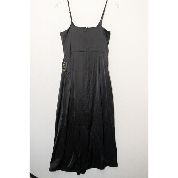 Express S Black cocktail silky dress NEW goth witchy strapless dark Coquette - Picture 4 of 10